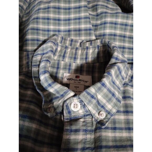 Woolrich Shirt‎ Men's Large Green plaid - Picture 4 of 7